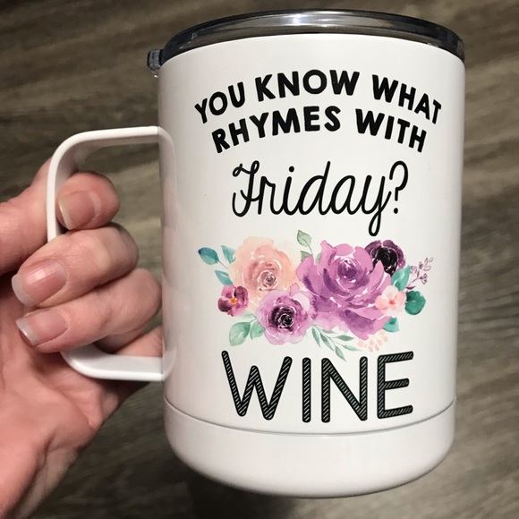 Other - Brand New “Rhymes with” Stainless Steel Travel Mug